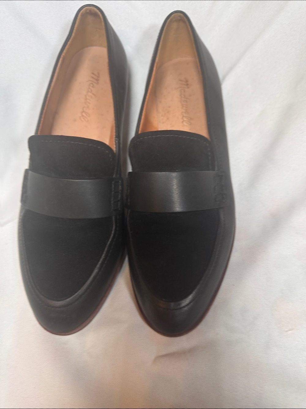 Madewell Black Leather Moccasin Loafers